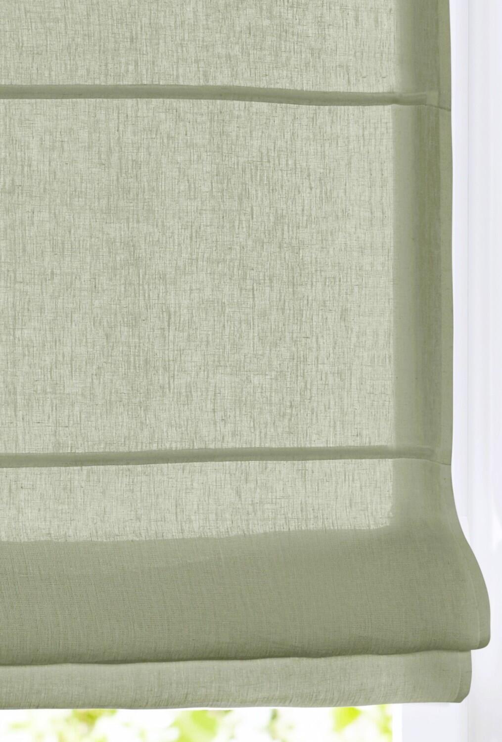 Leinenrollo Metis olivgrün store bateau lin vert olive