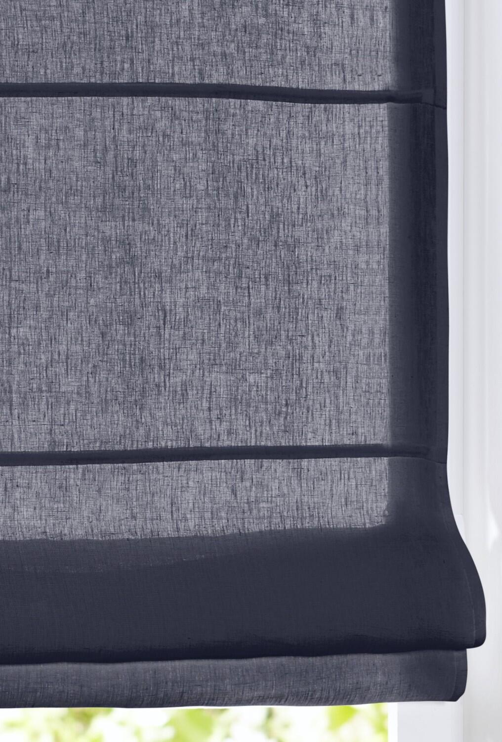 Leinenrollo Metis mit Querstäben für schönen Fall