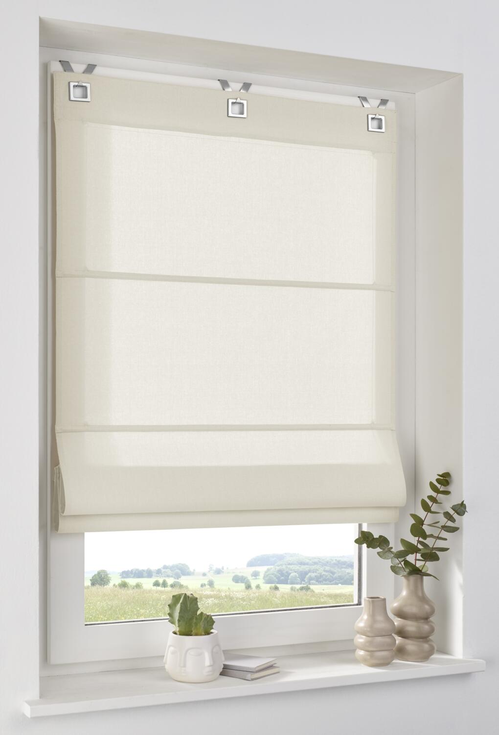 Raffrollo Duck offwhite nach Maß gefertigt