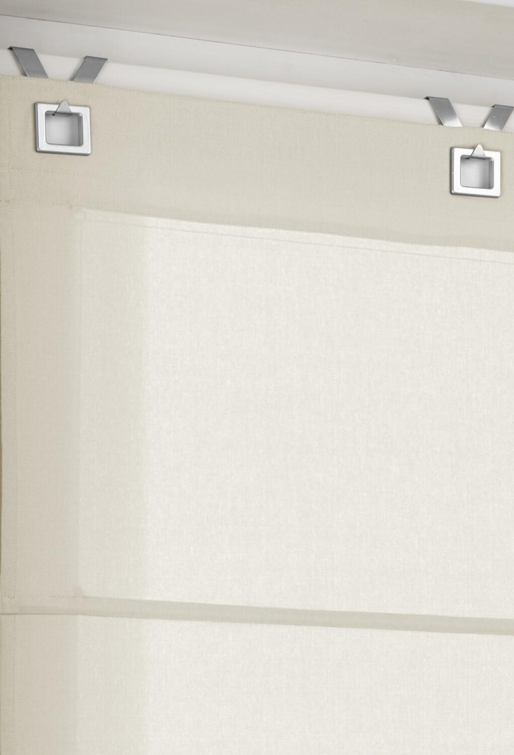 Duck offwhite Raffrollo rechteckige Design Ösen