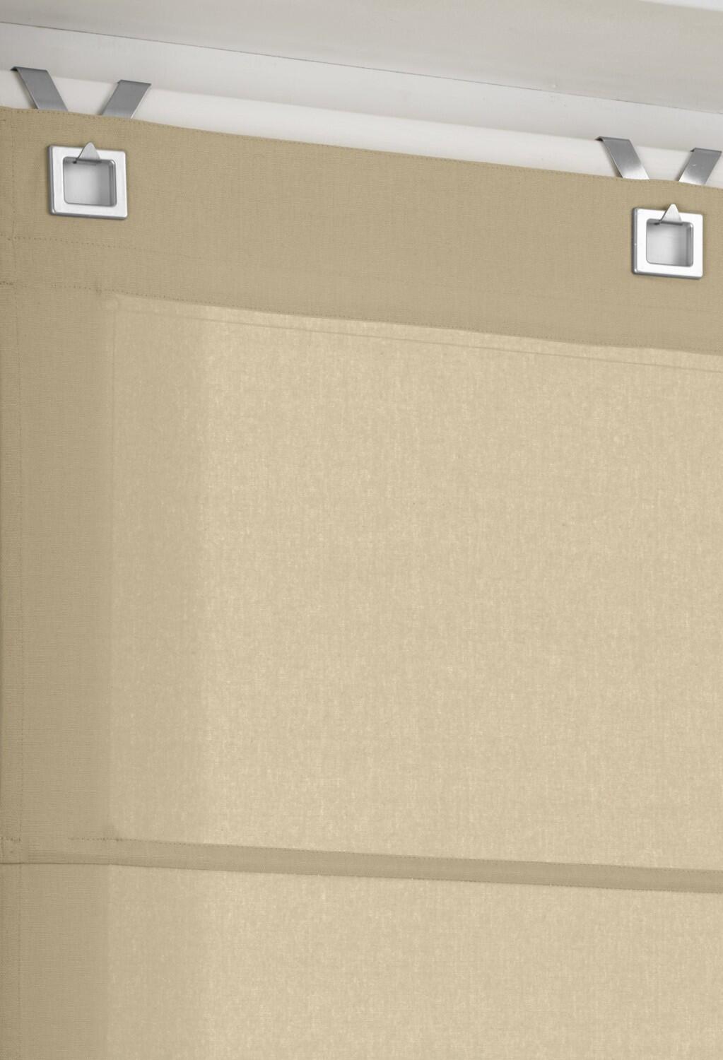 Duck natur Raffrollo rechteckige Design Ösen