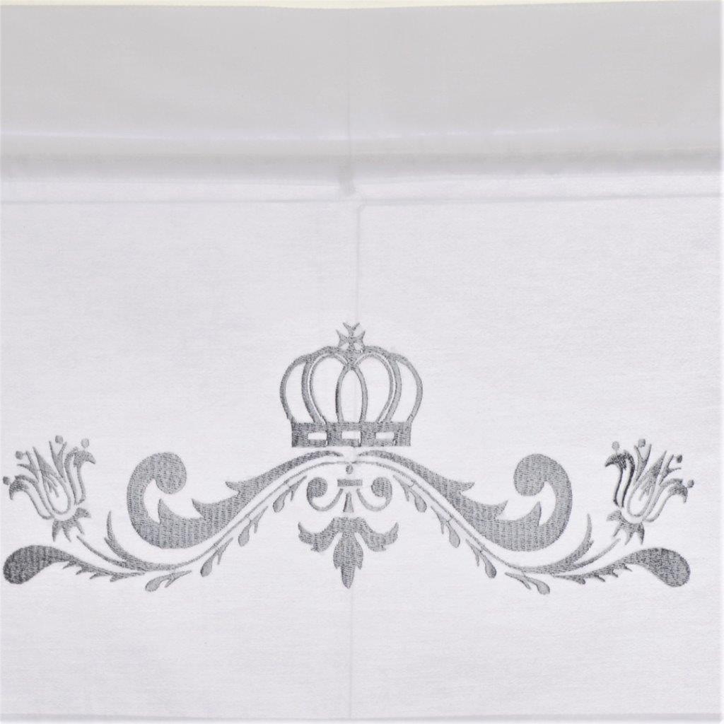 Raffrollo Ösenrollo Kessy Crown Stickerei Detailansicht