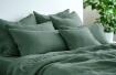 Öko-Tex zertifizierte Leinenbettwäsche in flaschengrün