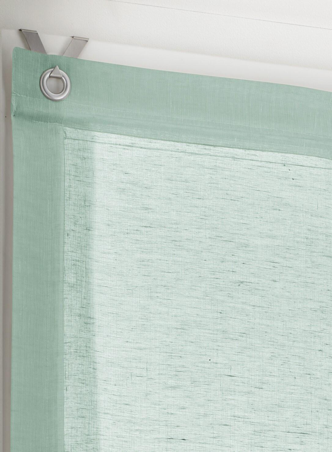 Raffrollo Brondby graugrün praktische Ösen Aufhängung