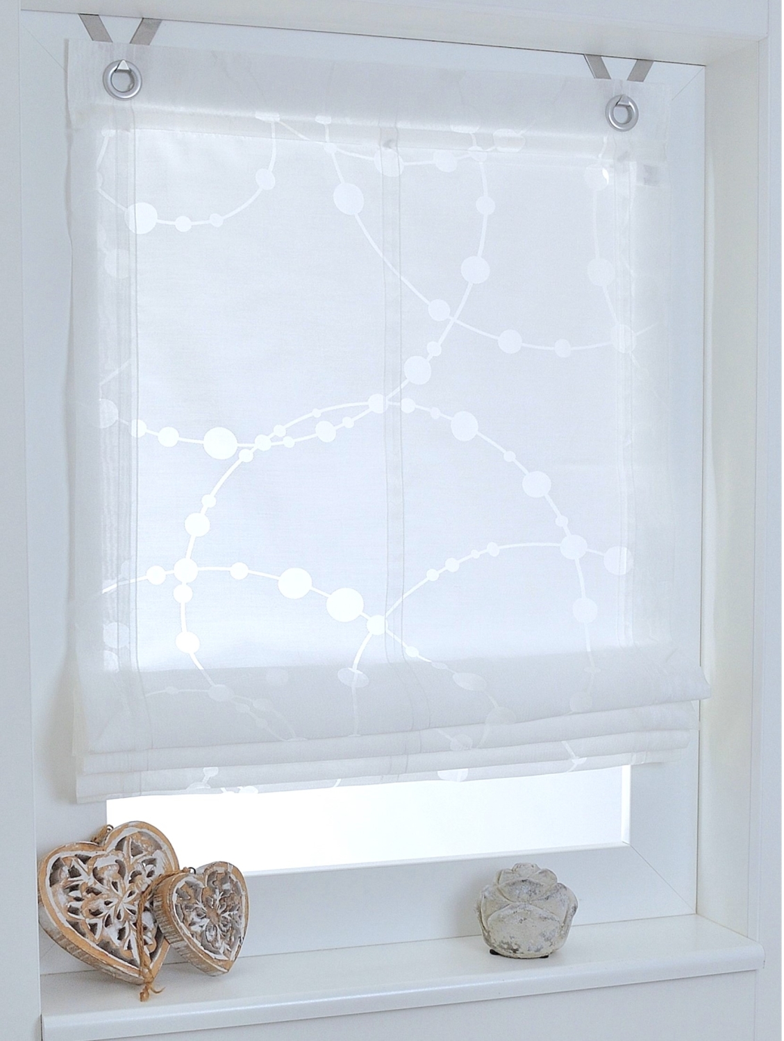 Raffrollo &Ouml;senrollo Cadena weiss Fensterdekoration