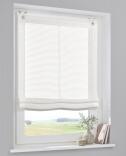 Raffrollo / Ösenrollo Areggo offwhite mit feinen Querstreifen - Breite 45 - 100 cm