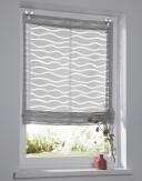 Raffrollo nach Maß Enya grau | Ösenrollo ohne Bohren