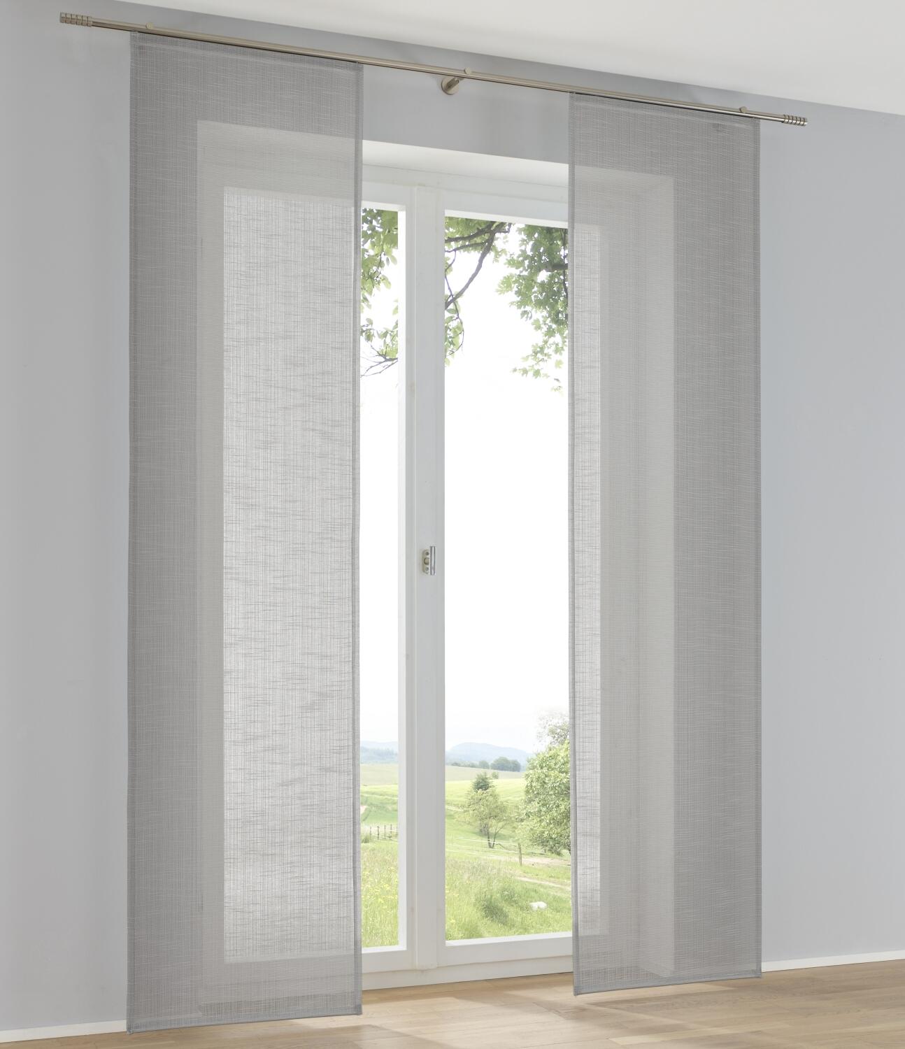 Einfarbiges Schiebepanel Boston grau