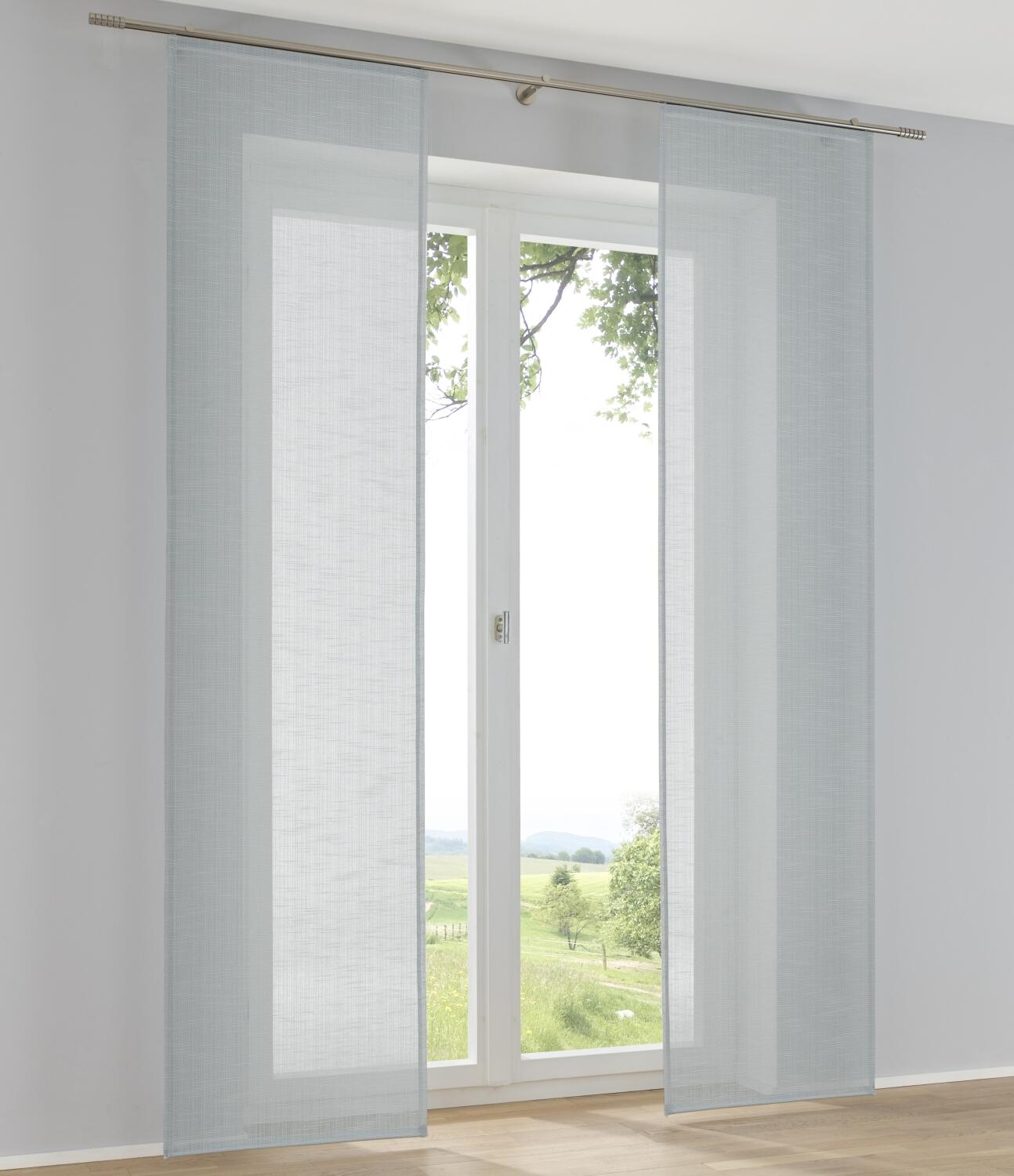 Einfarbiges Schiebepanel Boston türkis