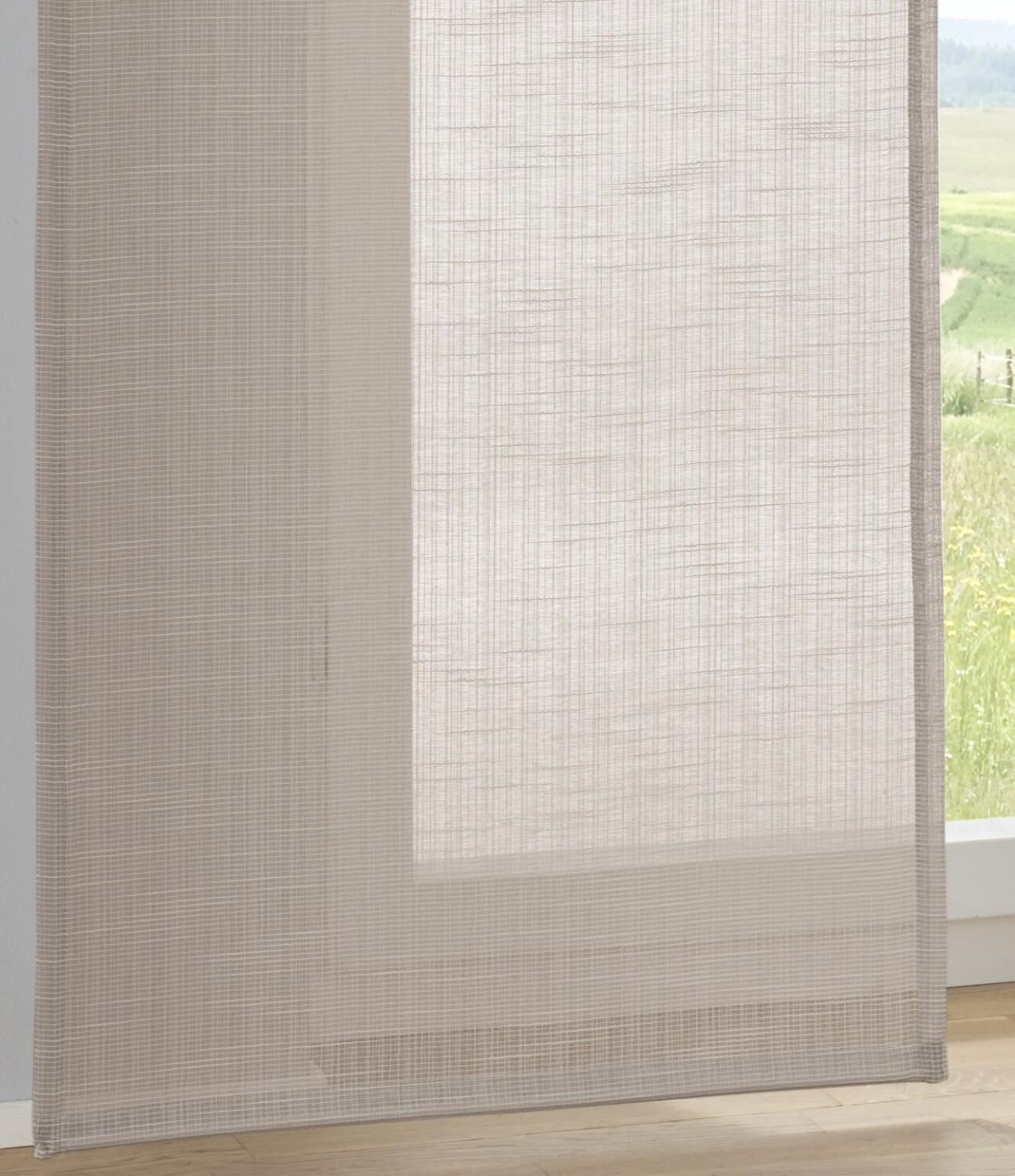 Leinenstruktur Bosten taupe Schiebevorhang