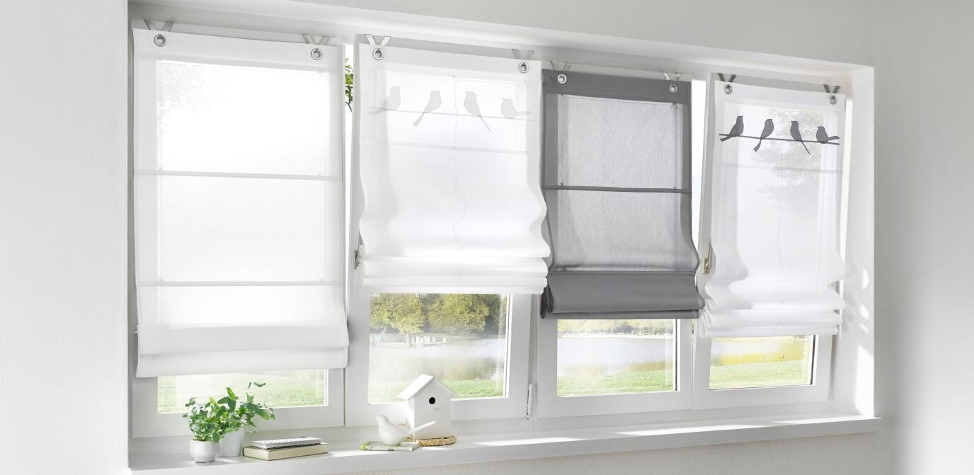 Raffrollos mit Ösen ganz einfach befestigen - ohne Bohren und Schrauben - direkt am Rahmen - für