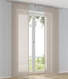 Einfarbiger Schiebevorhang Boston Leinenoptik - Uni Taupe (1 Stück)