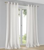 Halbtransparenter Vorhang Areggo in Weiß/Offwhite (1 Stück)