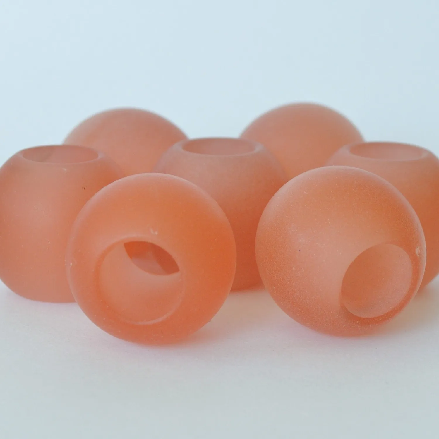 Schlaufenkugeln /Zierkugeln aus Acrylglas - apricot - für Raffrollos und Scheibengardinen - Set Schlaufenkugel Zierkugel Acrylglas apricot gebohrt