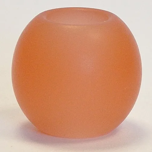 Schlaufenkugeln /Zierkugeln aus Acrylglas - apricot - für Raffrollos und Scheibengardinen - Dekokugel Glaskugel apricot mit Bohrung
