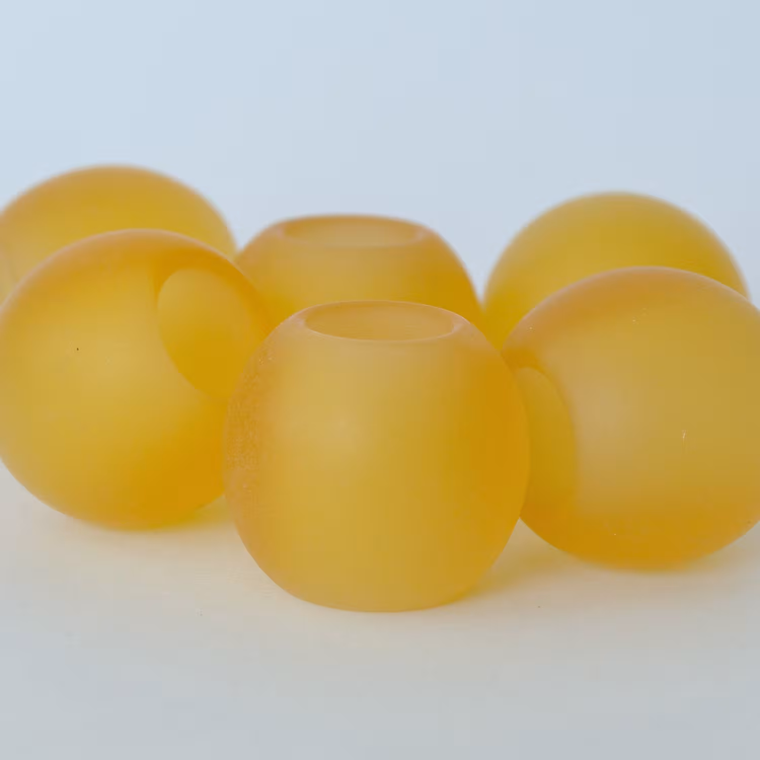 Schlaufenkugeln /Zierkugeln aus Acrylglas - gelb - für Raffrollos und Scheibengardinen - Set Schlaufenkugel Zierkugel Acrylglas gelb gebohrt
