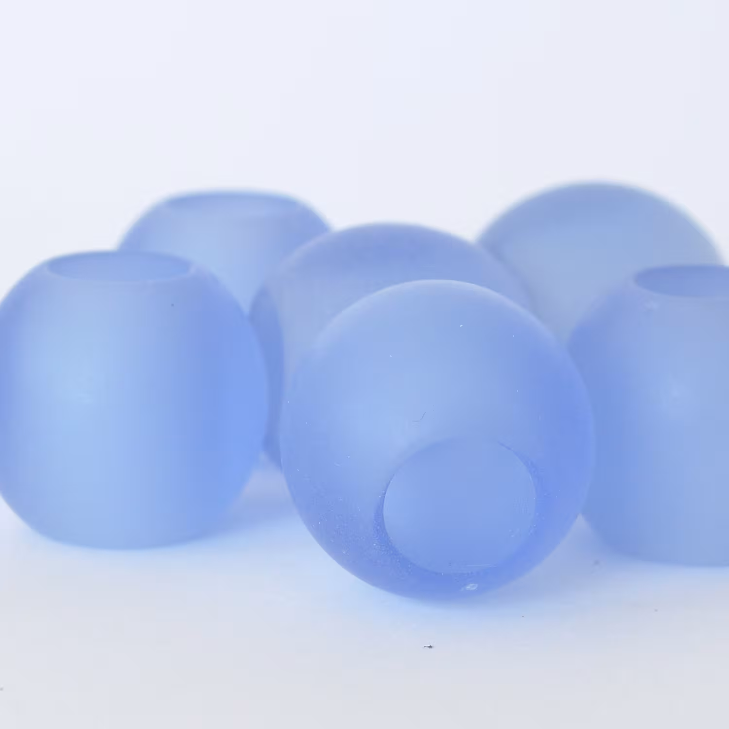 Schlaufenkugeln /Zierkugeln aus Acrylglas - blau - für Raffrollos und Scheibengardinen - Set Schlaufenkugel Zierkugel Acrylglas blau gebohrt