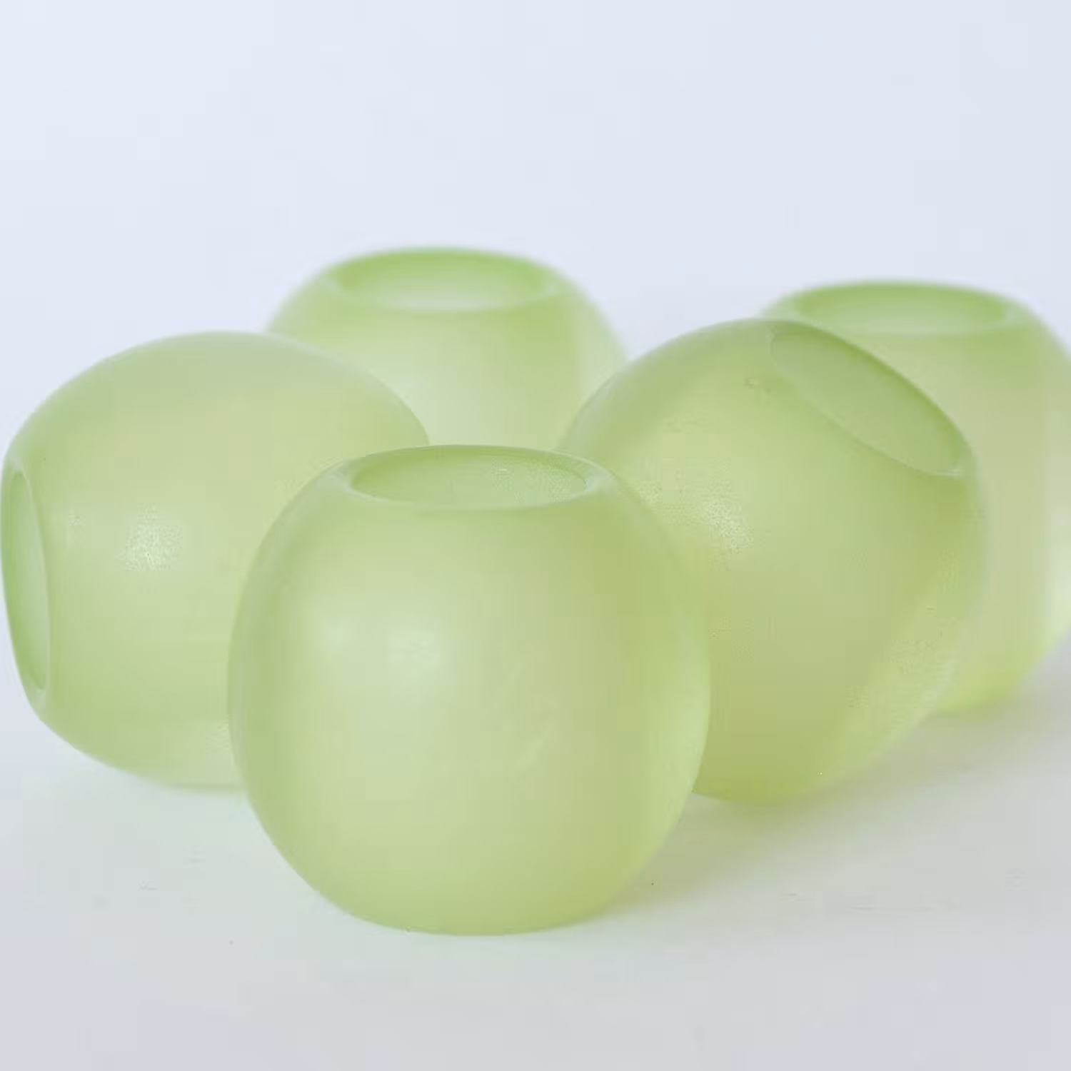 Schlaufenkugeln /Zierkugeln aus Acrylglas - apfel - für Raffrollos und Scheibengardinen - Set Schlaufenkugel Zierkugel Acrylglas apfelgrün gebohrt
