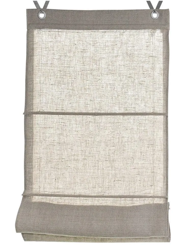 Raffrollo / &Ouml;senrollo Metis Leinen ohne Bohren | linen - Breite 45 - 100 cm