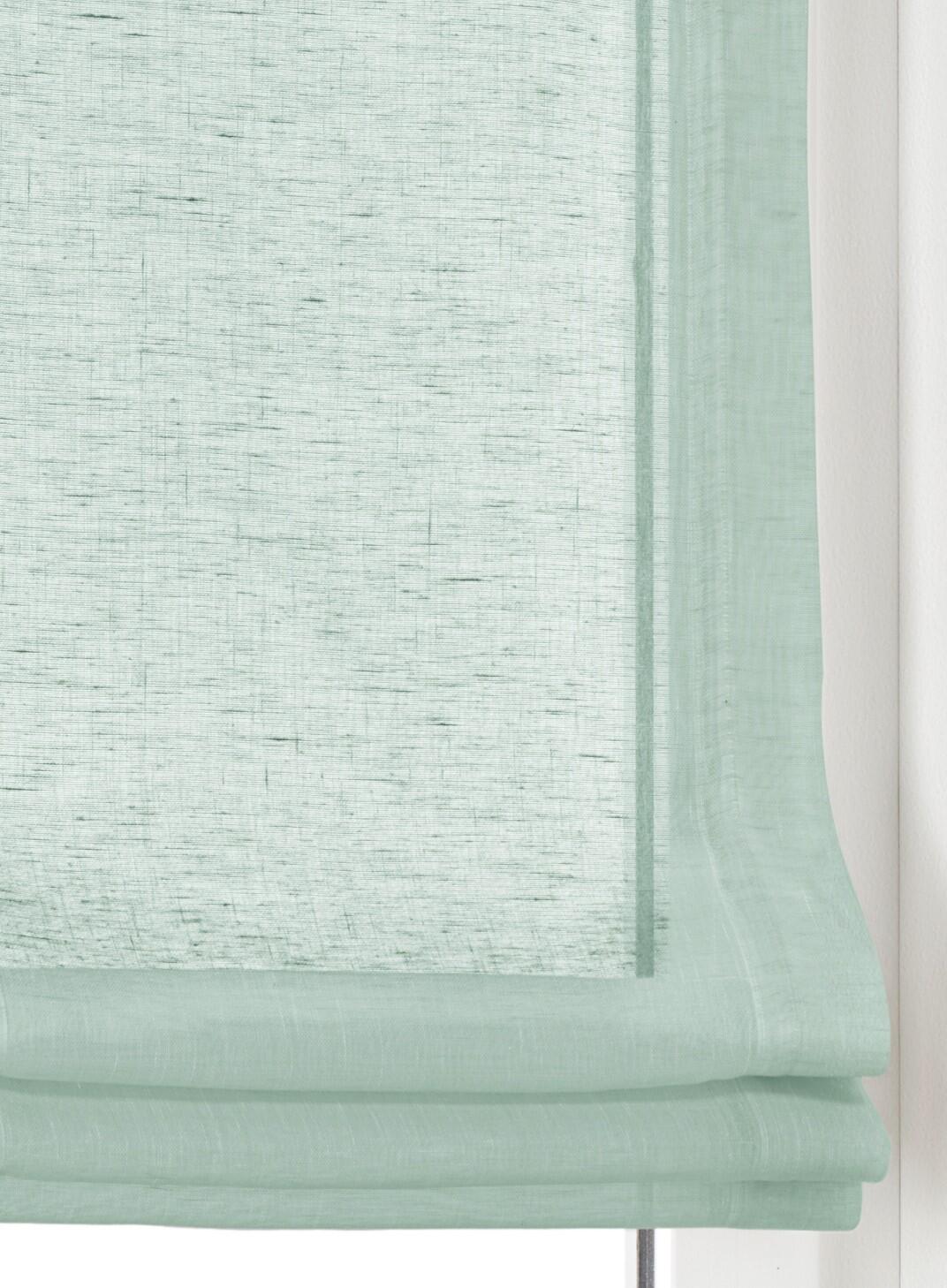 Brondby Faltrollo eukalyptusgrün Stoff Kordelzug