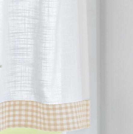 Cottage Landhausgardine Leinen Optik halbtransparent