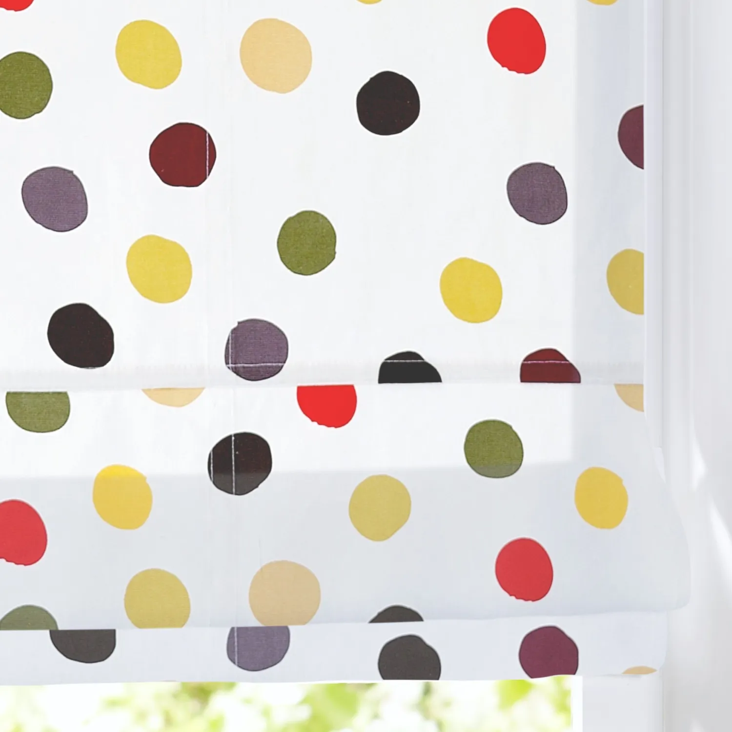 Raffrollo Dots Baumwolle blickdicht