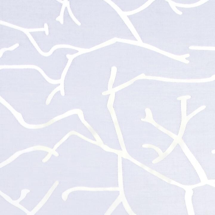 Raffrollo nach Maß Jerry weiß | Ösenrollo mit Hakenaufhängung - Jerry Raffrollo Ausbrenner Design