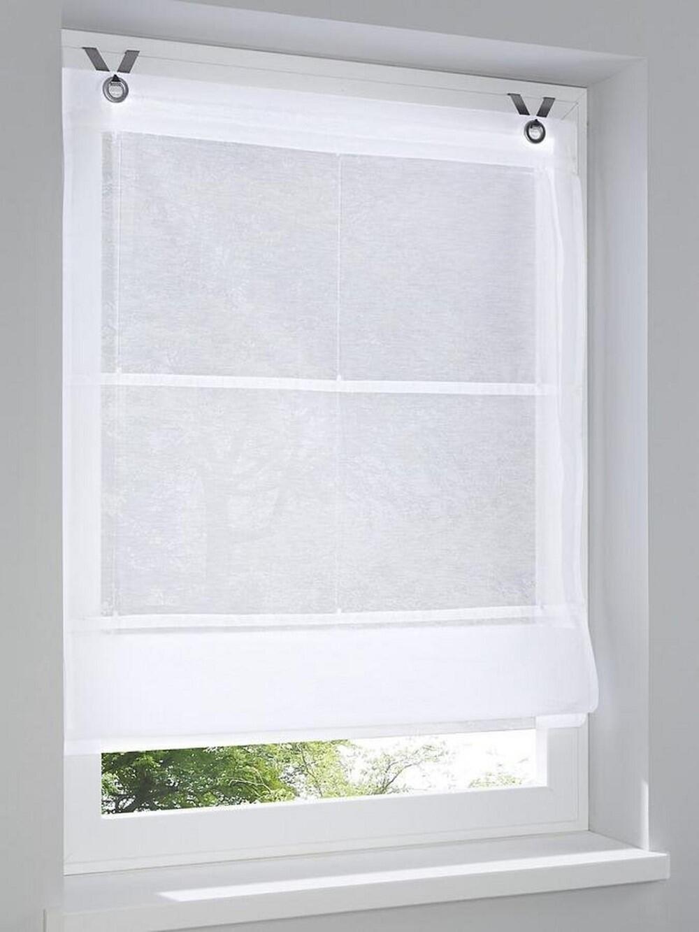 Raffrollo Kessy Bessy weiß Maßanfertigung