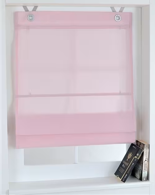 Raffrollo / Ösenrollo Kessy Bessy ohne Bohren | rosé / mauve - Breite 45 - 100 cm - Kessy Bessy mauve Ösenrollo