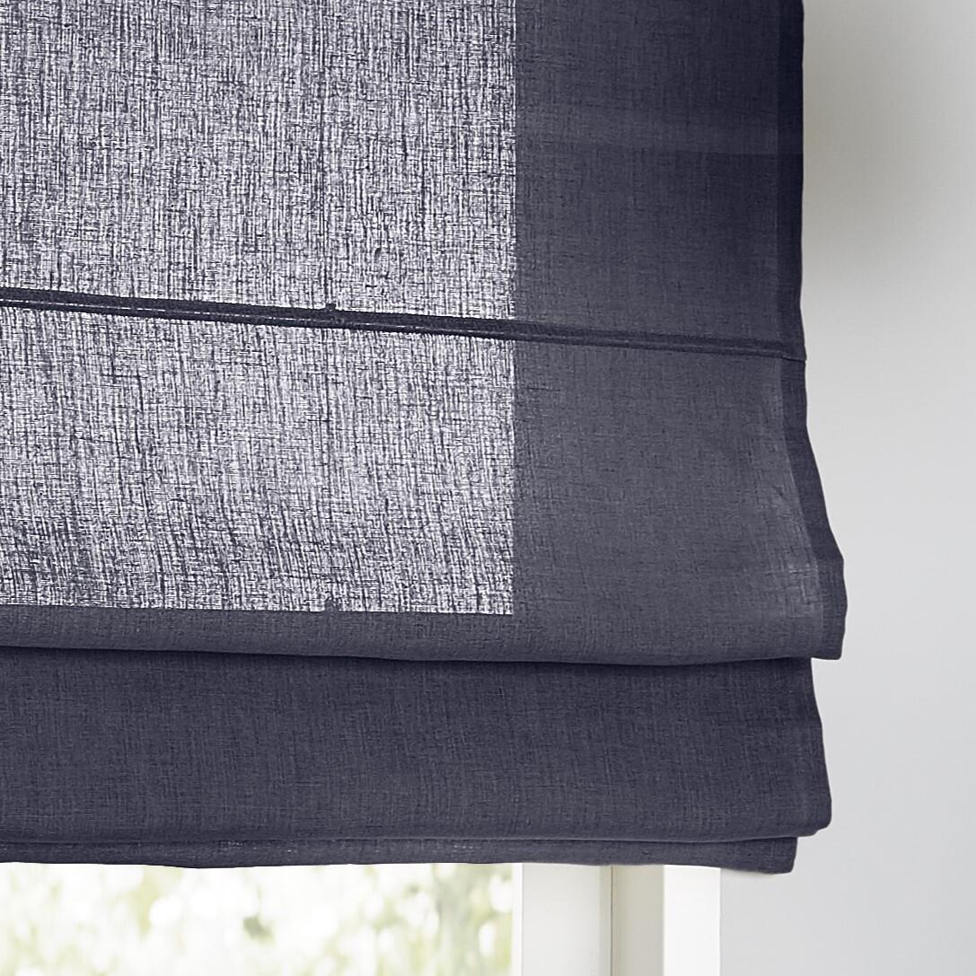 Raffrollo dunkelgrau Metis Faltrollo Querstäbe