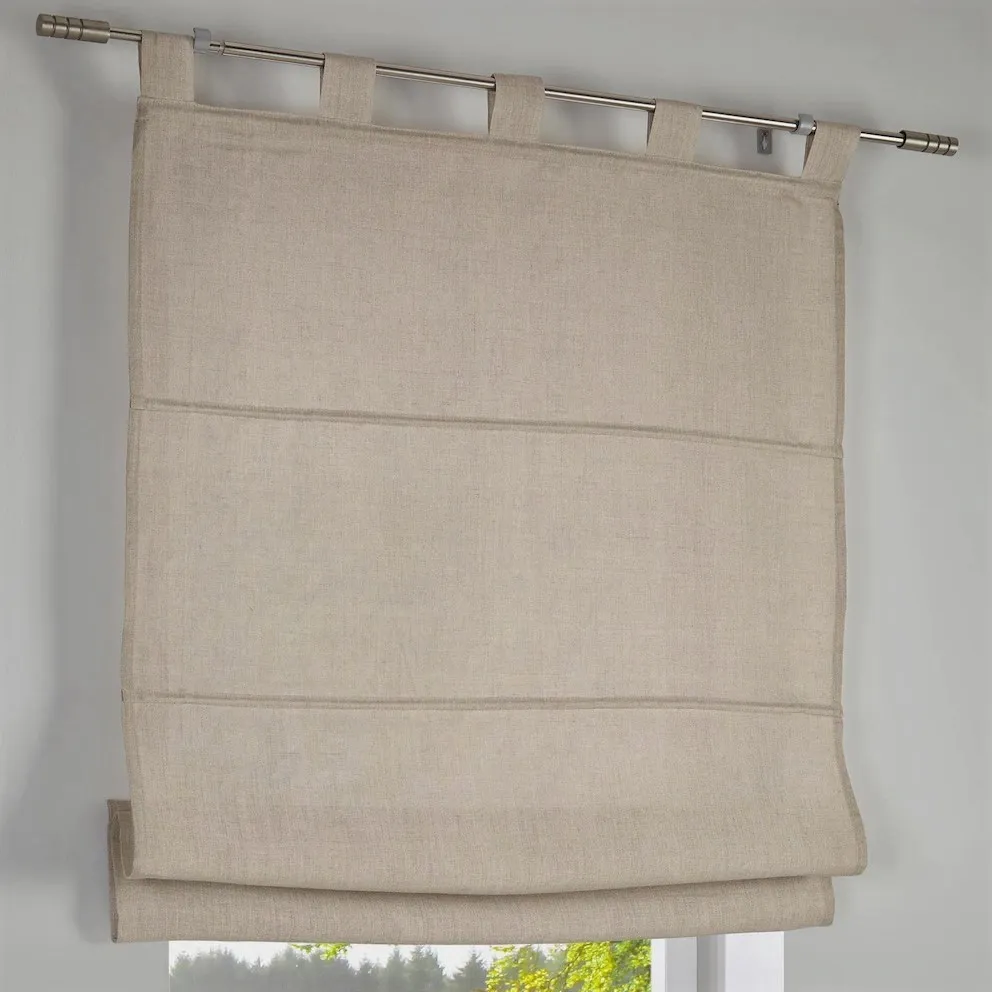 Raffrollo Leinen Metis linen mit Schlaufen