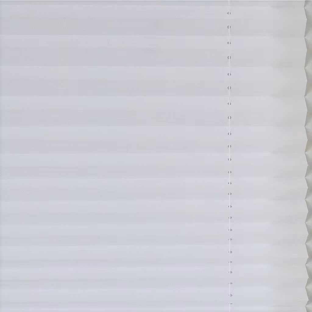 Plissee / Ösenrollo Olbia Lichtschutz ohne Bohren | weiss - Breite 40 - 100 cm - Detailansicht Plissee Ösenrollo Olbia weiss