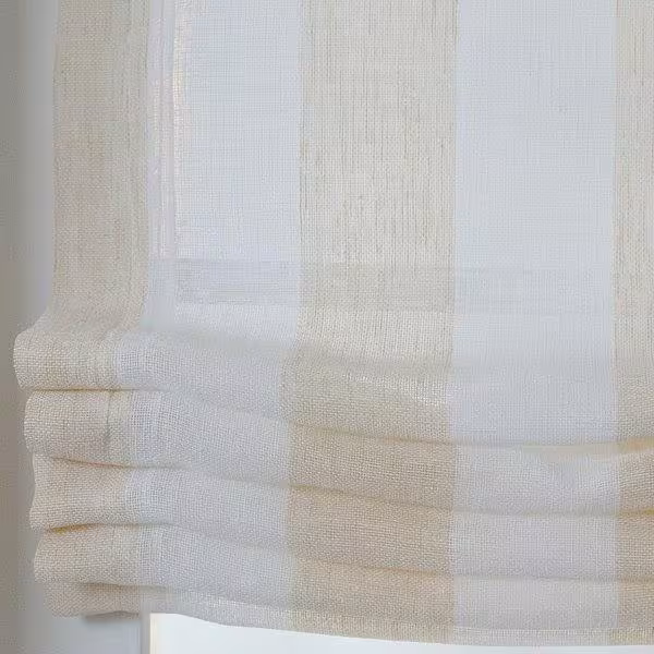 Raffrollo / Ösenrollo Bornholm ohne Bohren | creme - Breite 45 - 100 cm - Raffrollo_Ösenrollo_Bornholm_creme_Detailansicht