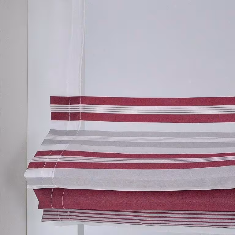 Raffrollo Ösenrollo Jamaica aubergine Detailansicht