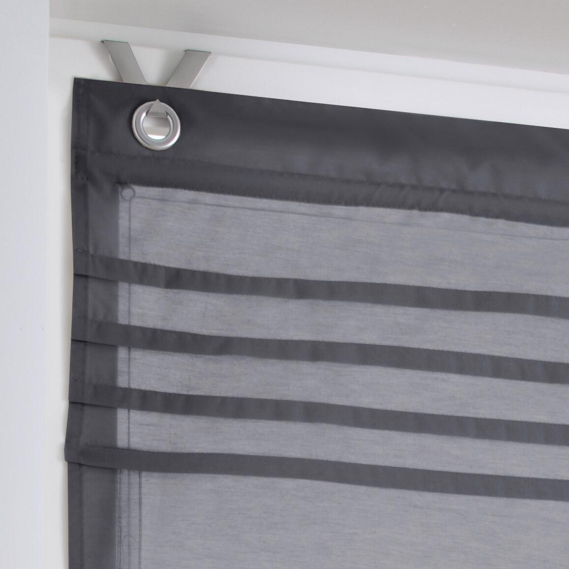 Raffrollo nach Maß Kessy Biese grau Detail