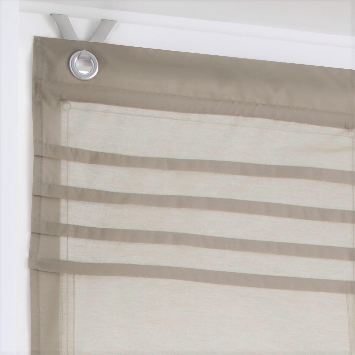 Raffrollo nach Maß Kessy Biese natur Detail Verarbeitung