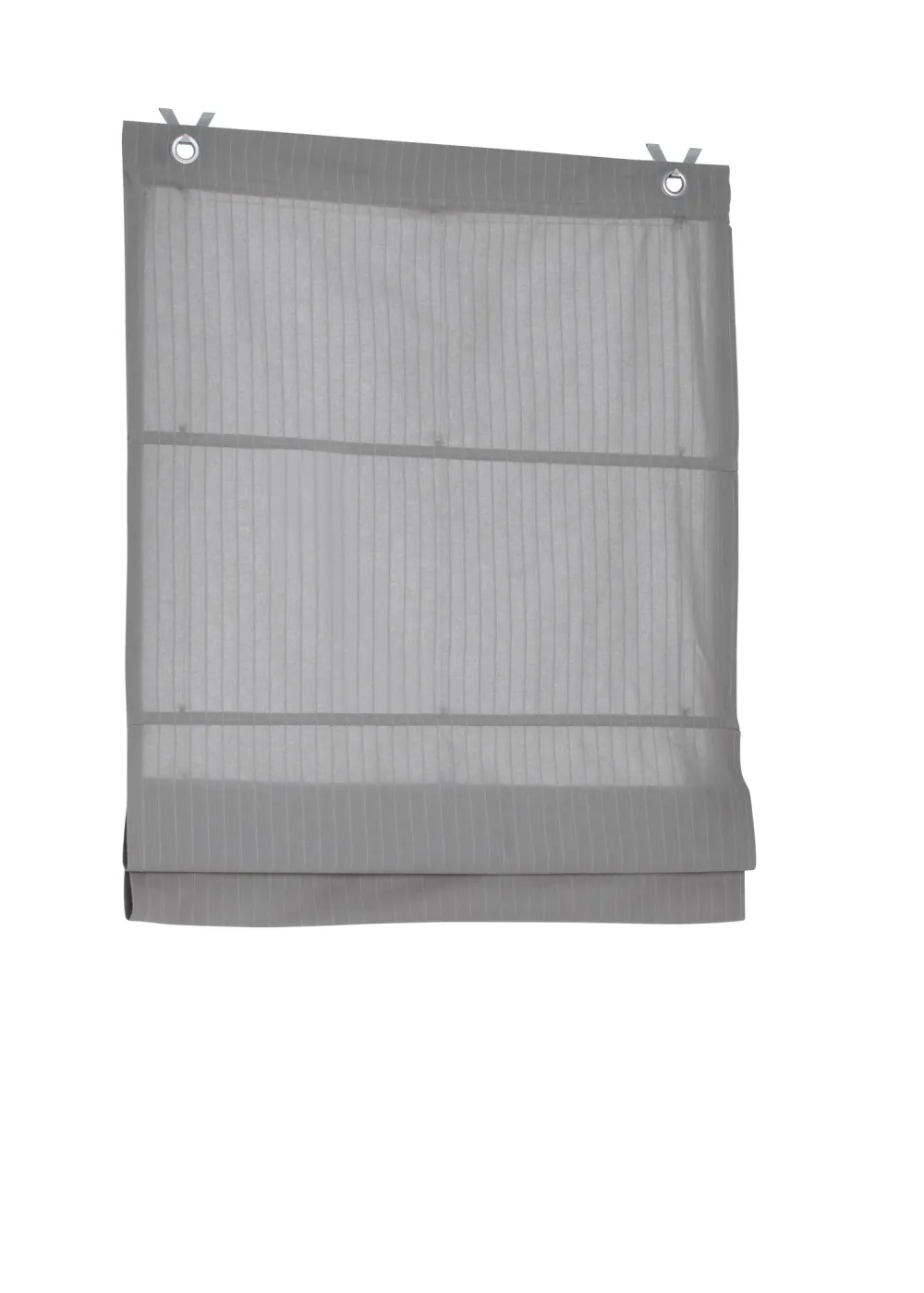 Blickdichtes Raffrollo / Ösenrollo Verlock grau gestreift - Breite 45 - 120 cm - graues Ösenrollo Verlock blickdicht