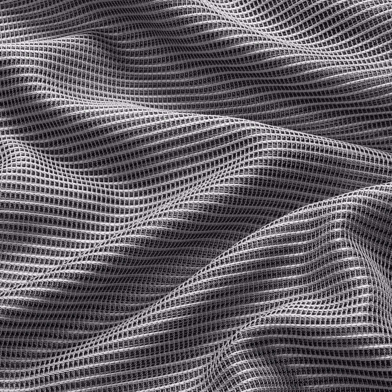 Halbtransparenter Vorhang Vinola grau moderne Netzoptik - Höhe 145 bis 245 cm (1 Stück) - Vinola Vorhang grau Netz Gitter halbtransparent