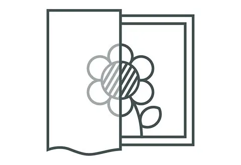 Vorhang Gardine Schlaufenschal Kinder Hände |weiss - Höhe 145 cm - 245 cm (1 Stück) - Vorhang_Schlaufenschal_Kinder_Hände_Detail_transparent