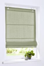 Leinen Raffrollo Metis oliv gr&uuml;n