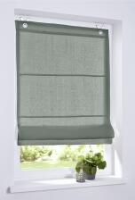 Leinen Raffrollo nach Ma&szlig; Metis zederngr&uuml;n