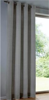 Leinenvorhang Metis grau mit Ösen