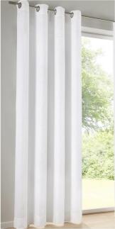 Vorhang Leinengardine Ösenschal Metis | weiss - Höhe 145 cm - 245 cm (1 Stück)