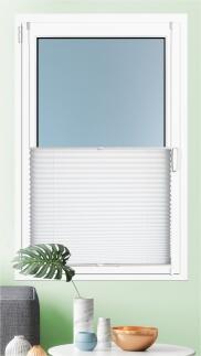 Plissee Brisa Lichtschutz ohne Bohren | weiss - Breite 50 - 110 cm