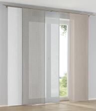 Kombination einfarbige Schiebegardinen Boston