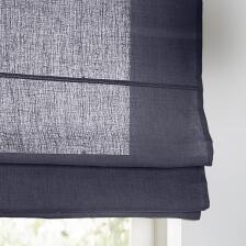 Leinenstoff Metis graublau Faltrollo