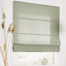 Leinen Raffrollo Metis nach Ma&szlig; f&uuml;r Wand und Decke