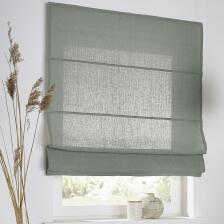 Leinenraffrollo nach Ma&szlig; zederngr&uuml;n