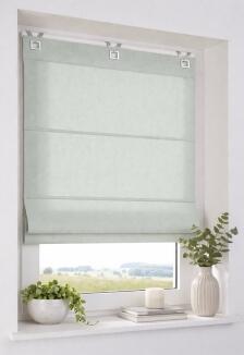Raffrollo Duck – Jadegrün– 100% Baumwolle rechteckige Ösen – blickdicht