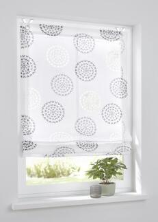 Raffrollo nach Maß Bella anthrazit | Ösenrollo ohne Bohren